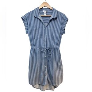 Blue Striped Dress, Size M